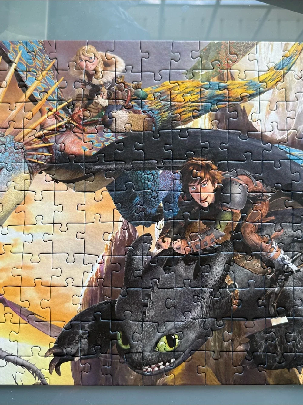 Set of 2 Kids Puzzles 187 pieces 7+years Disney Cars & How to Train your Dragon